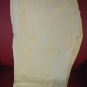Yellow capris  sz 2x and brown leaopard skin